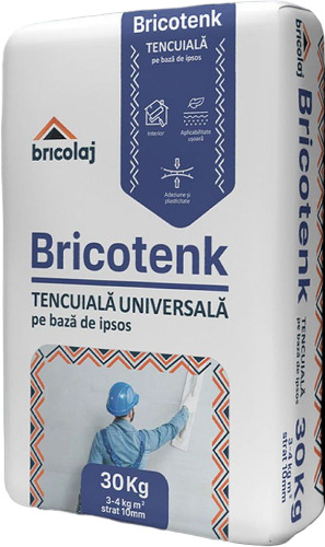 Tencuială pe bază de ipsos BricoTenk, 30 kg